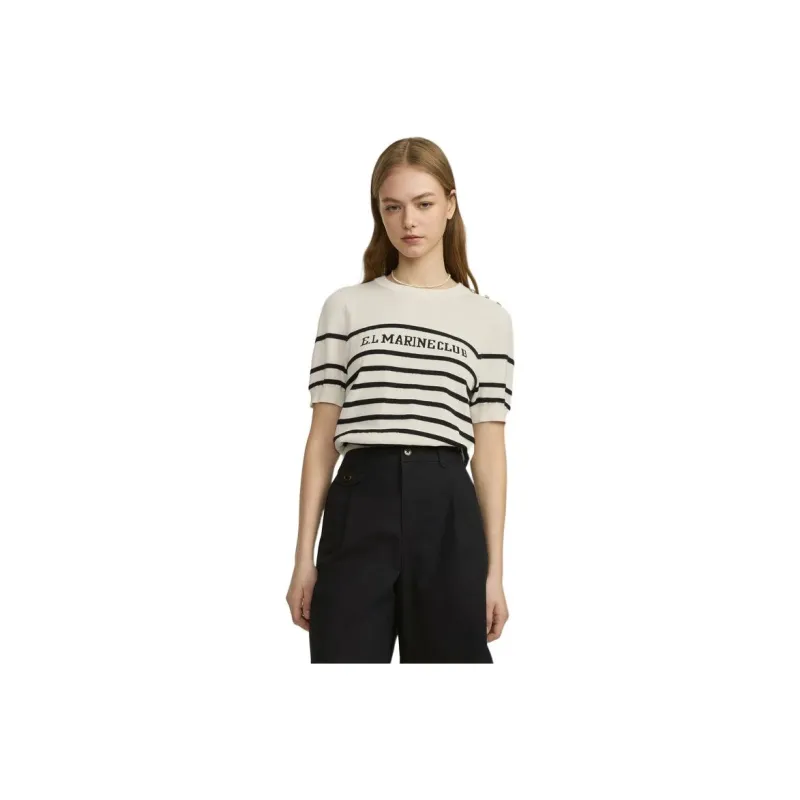 E.land Knitwear Women's Ivory White/White-0