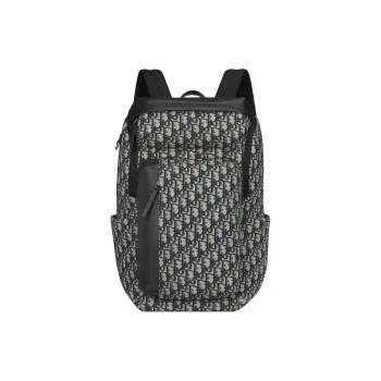 DIOR Cotton Backpack Unisex Black