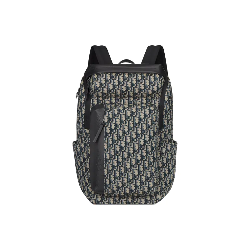 DIOR Cotton Backpack Unisex Black-0