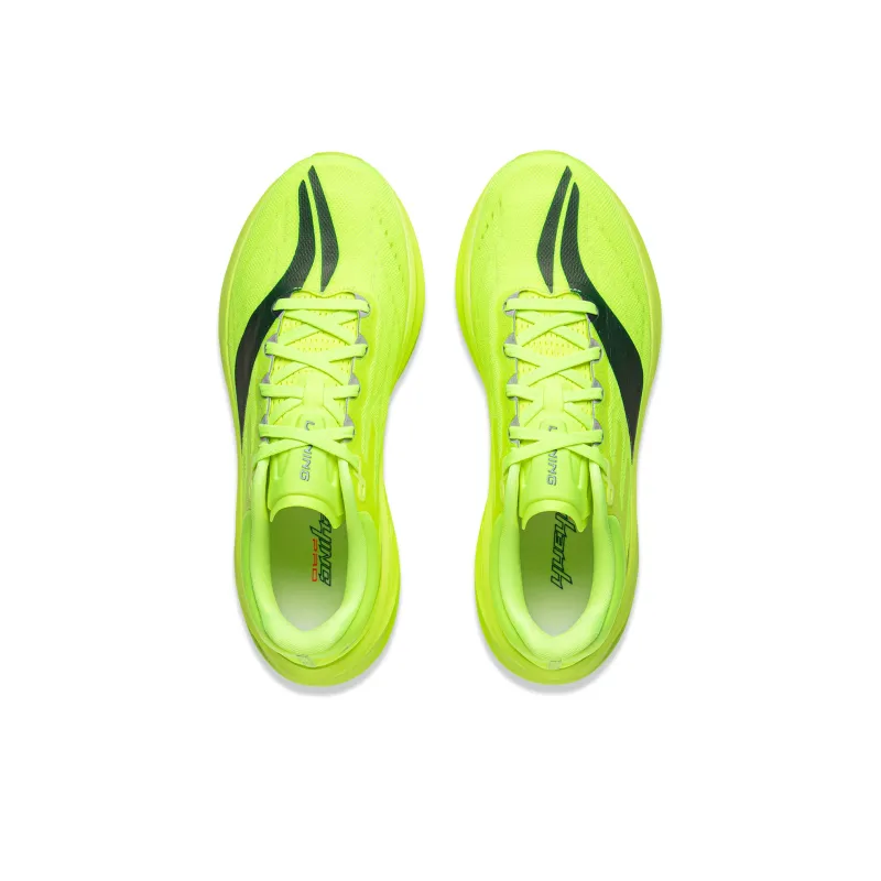 LiNing Anti Slip Wear Resistant Low Top Casual Running Shoes Men's Neon Bright Green-3