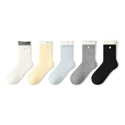Primeet Mid Calf Socks Women's 5 Pack