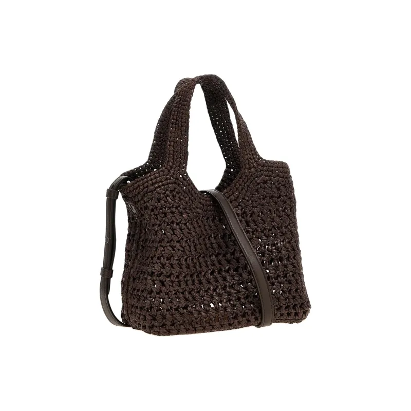 TOD'S Viscose Tote Handbag Trumpets Women's Brown-1