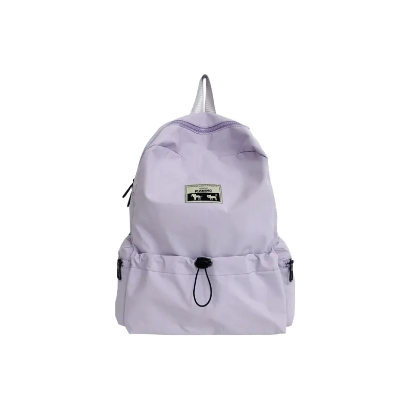 AIBAG Composite Cloth Backpack Unisex White/Black/Pink/Violet-14