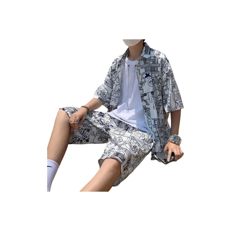 Fakeyoung Shirt Matching Set Unisex-0