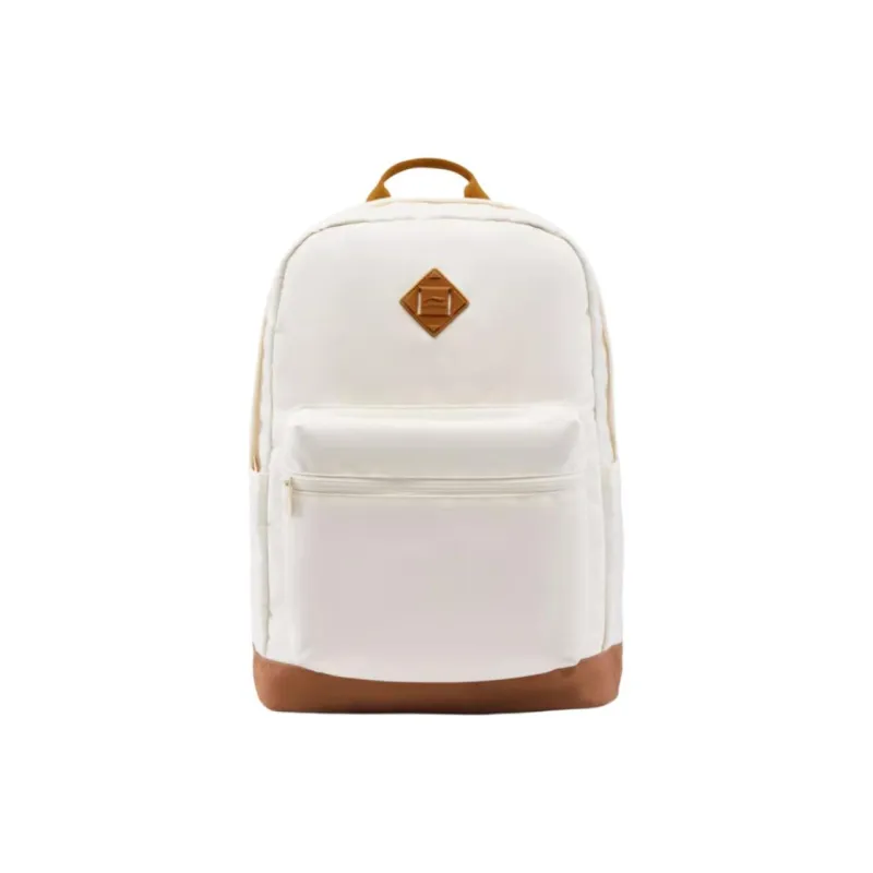 LiNing Sports Life Collection Polyester Backpack Unisex Eggnog Gray & Tea Brown-0
