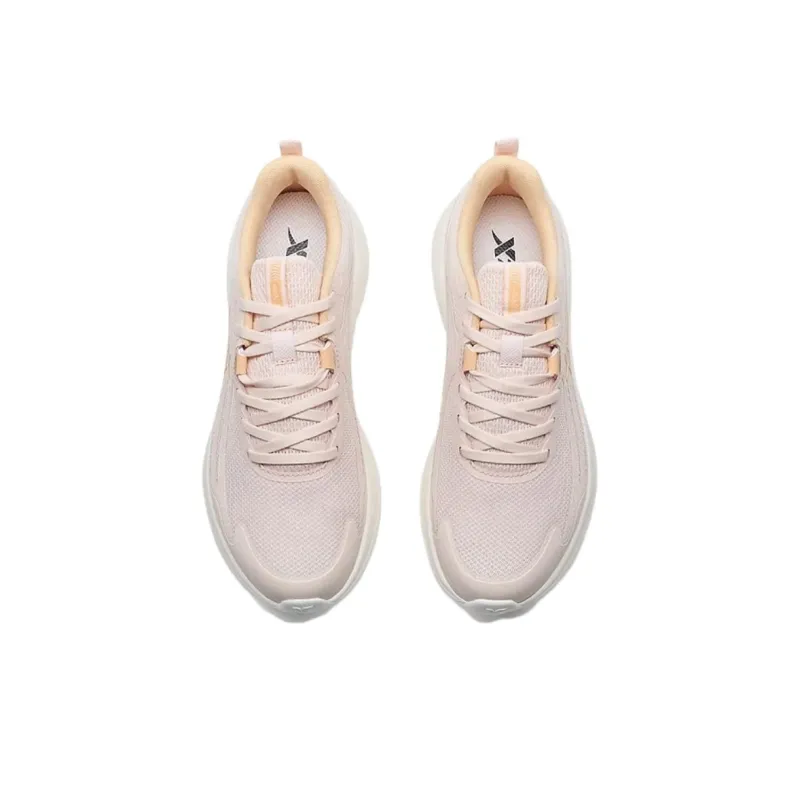 XTEP Coverage Slip Resistant Low Top Casual Running Shoes Women's Pink White-3
