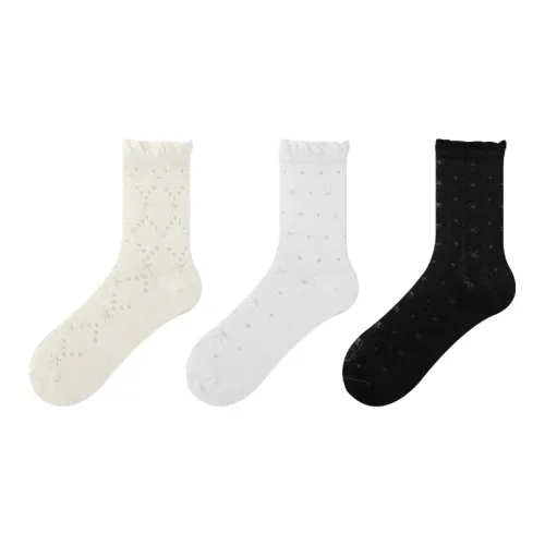 Top Melon Mid Calf Socks Women's Combo Set