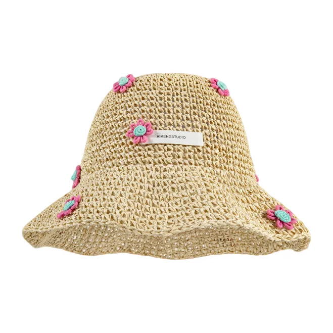 MITHAOL KUSC Straw Woven Sun Protection Hats Women's-3