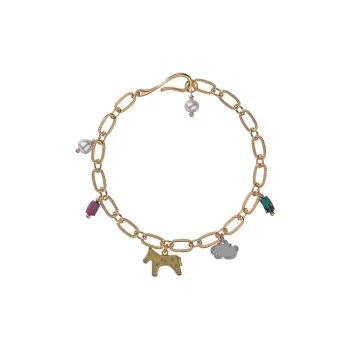 GOOGMO 18K Gold Plated Copper Bracelets Women's