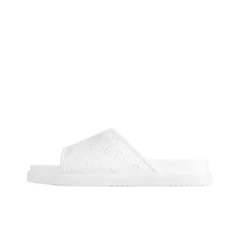 LOUIS VUITTON Miami Slip Resistant Slide Slippers Men's White