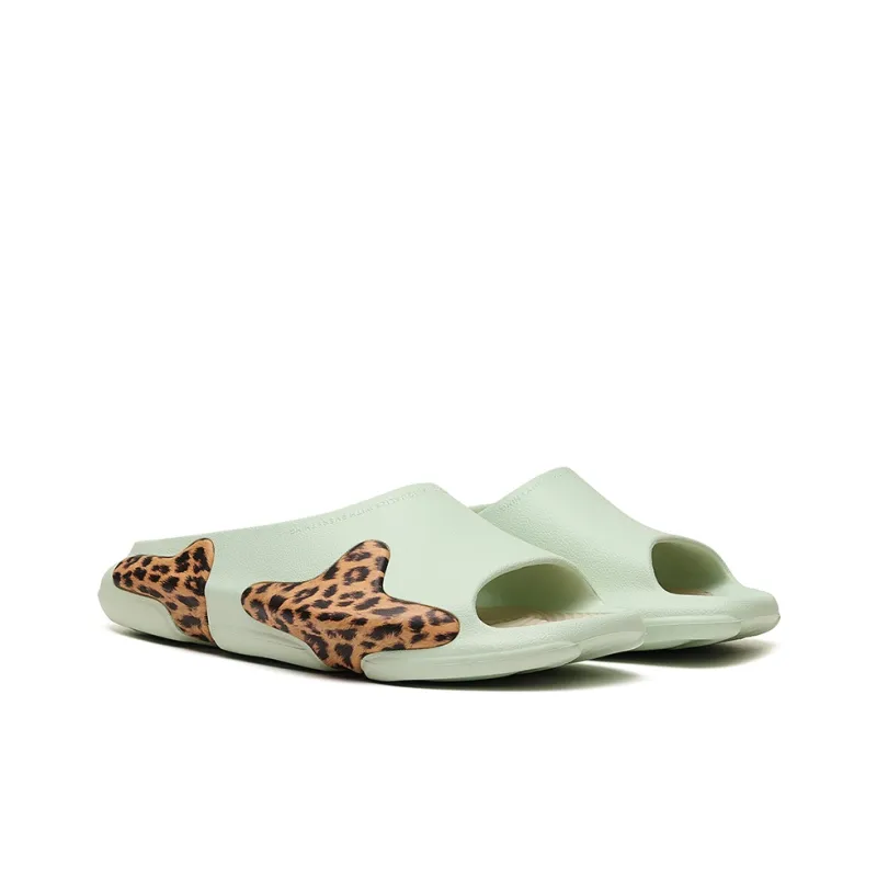 EQLZ EQUALIZER Oasis Shock Absorbers With Slip Resistant Features Slide Slippers Unisex Leopard Print-1