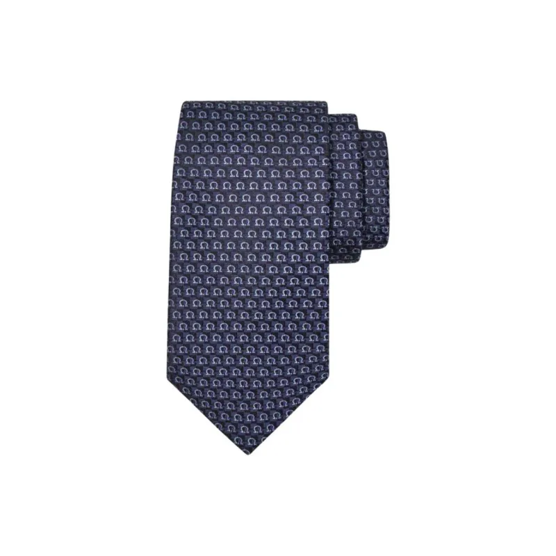 Ferragamo Gancini Jacquard Tie-1