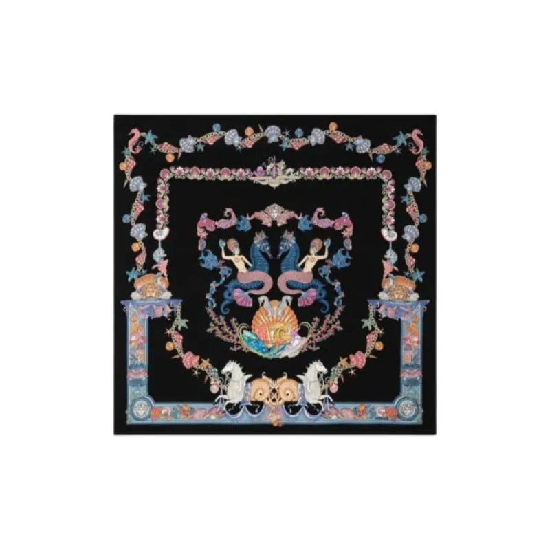 VERSACE Coral Theatre Silk Scarf-0