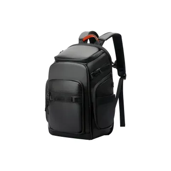 BOPAI Fabric Cameras Backpack Men's Black