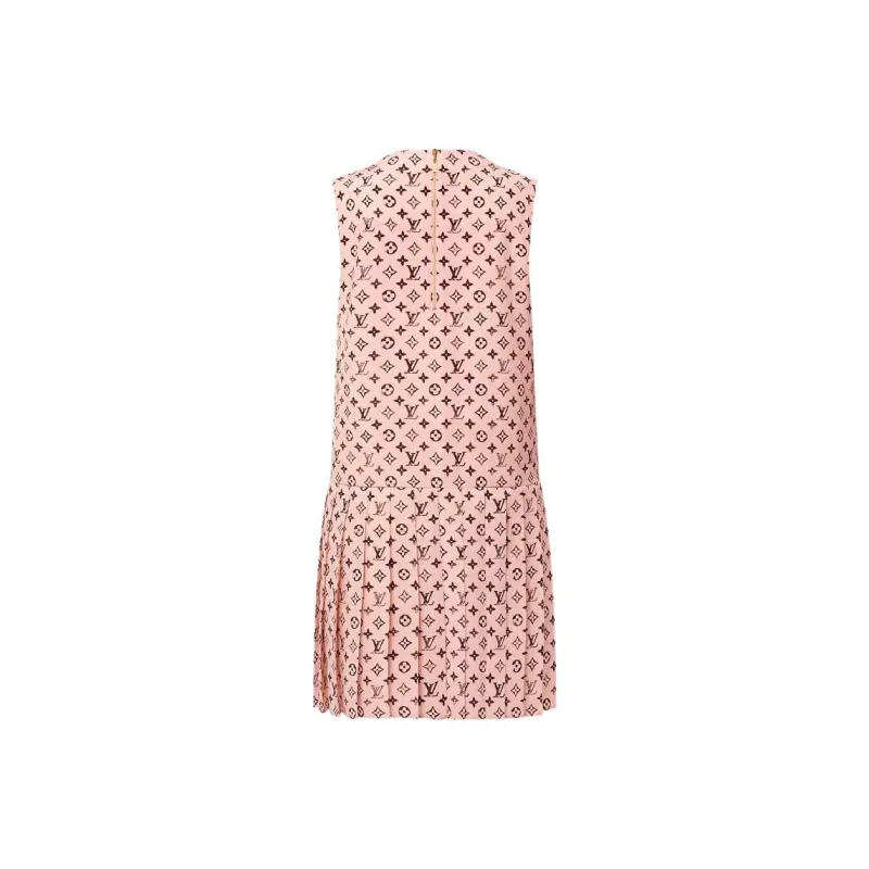 LOUIS VUITTON Washed Monogram Pleat Dress-1