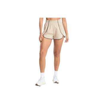 GYMSHARK Retro Waistband Sports Shorts Women's Cream Beige Camouflage Brown