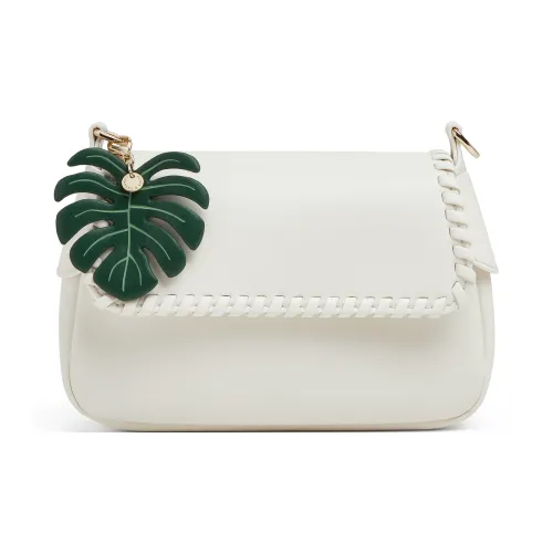 CHARLES&KEITH PU Shoulder Bag Women's Milk White
