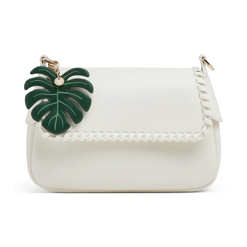 CHARLES&KEITH PU Shoulder Bag, Crossbody Bag, Shoulder Bag Trumpets Women's Milk White-0