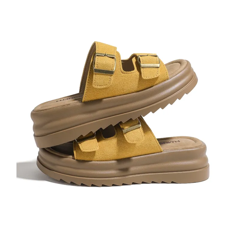 HUANQIU Quiet Slip Resistant Slide Slippers Women's-3