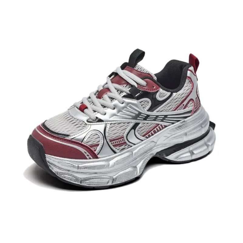 15 MINS Height Increasing Lightweight Low Top Chunky Sneakers Women's-7