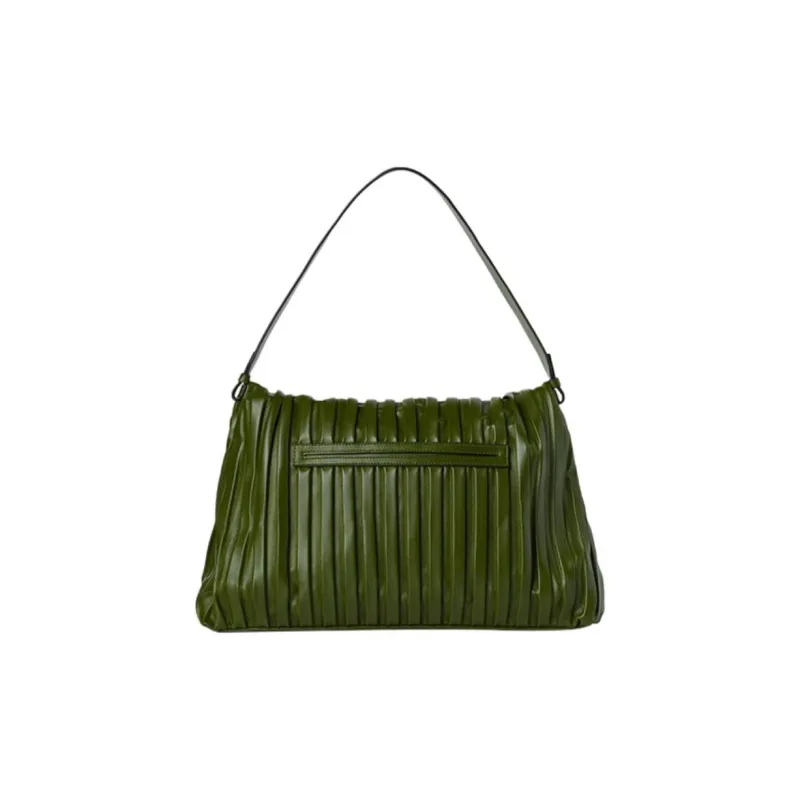KARL LAGERFELD Amber Valletta Collaboration K/Kushion Series Leather Handbag Women's Green-1