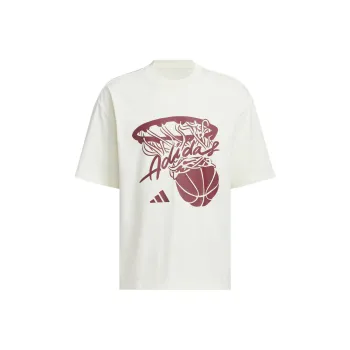 Adidas BASKETBALL SS25 T Shirt Unisex Ivory White