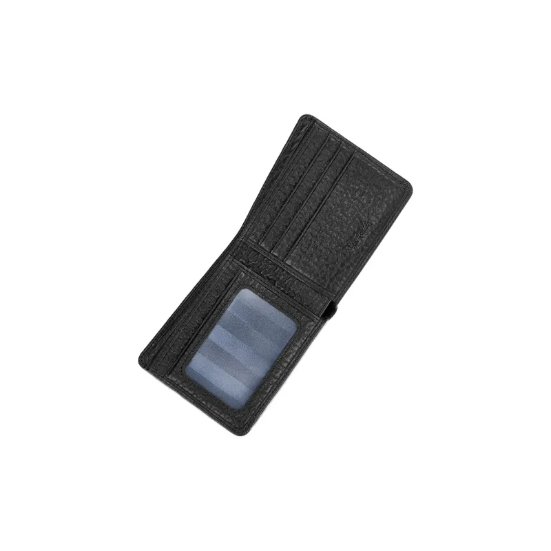 PIERRE CARDIN Top Grain Cow Leather Wallet Regular Men's Black-3