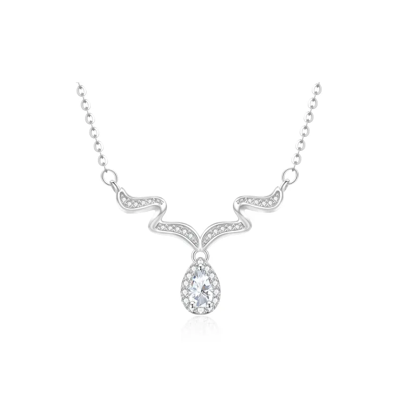 Lao Feng Xiang S925 Silver Necklaces Women's-0
