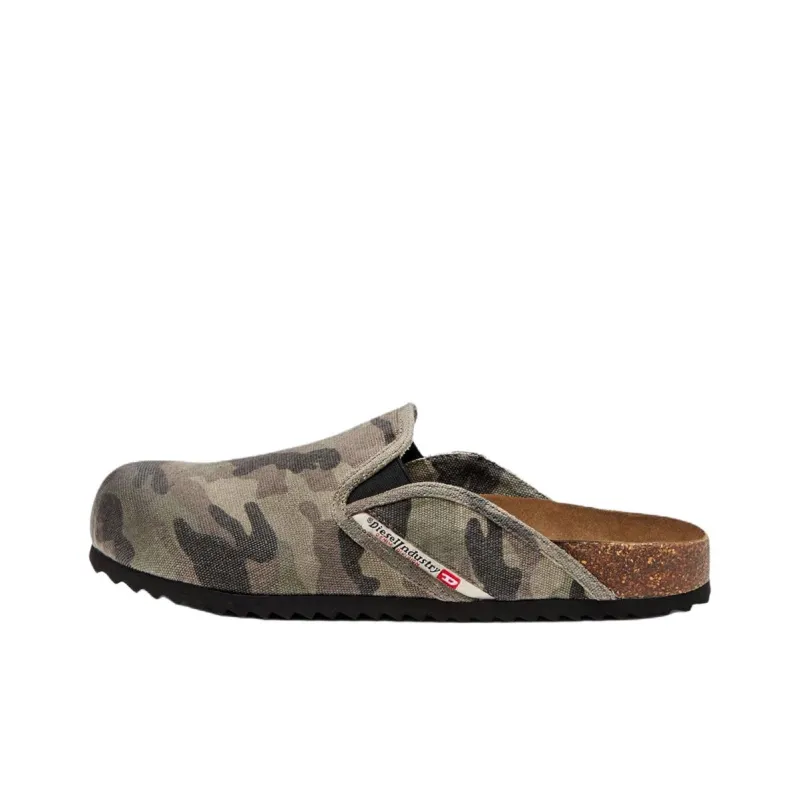 DIESEL Closed Toe Slippers 4cm Men's Green-0