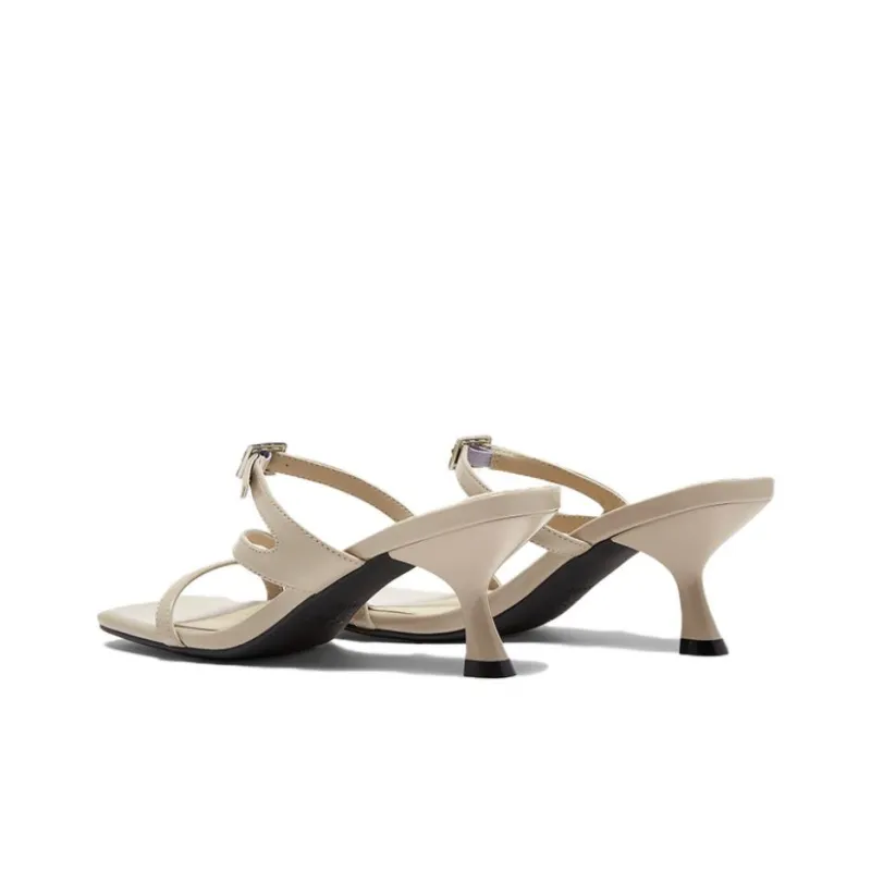 BASTO Leather Patchwork Slide Slippers Women's-7