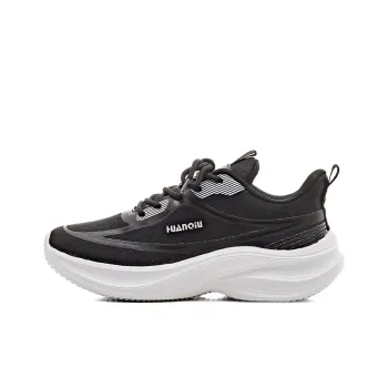 HUANQIU Slip Resistant, Abrasion Resistant, Lightweight Low Top Casual Running Shoes Women's Black
