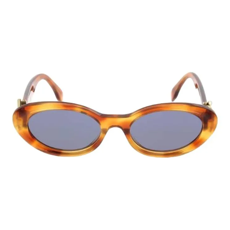 FENDI Acetate Oval Sunglasses Unisex Orange-1