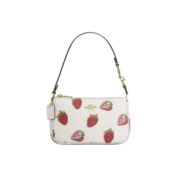 COACH Nolita Artificial Leather Handbag Trumpets Women's Chalk White & Mixed Color