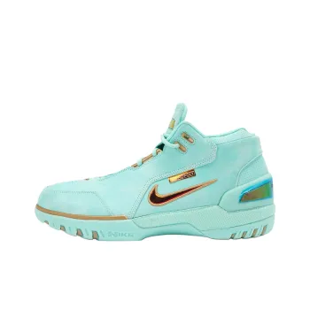 Nike Air Zoom Generation Anti Slip Wear Resistant Mid Top Vintage Basketball Shoes Men's Blue Green