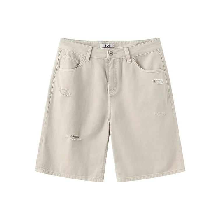 ZUO Denim Shorts Men Apricot-0