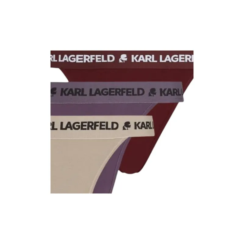 KARL LAGERFELD / Karl Lagerfeld Jeans Stretch cotton Thongs Pack Of Three-3