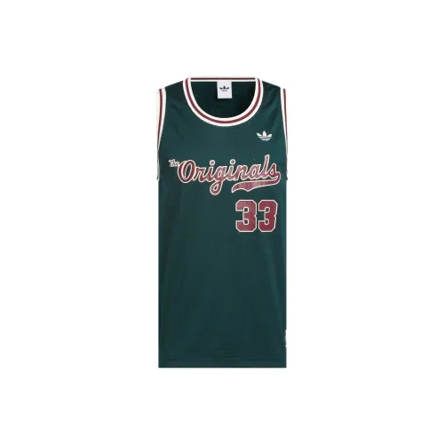 Adidas Originals BASKETBALL JERSEY Basketball Jersey Unisex Aurora Ivy Green/Dark Red/Ivory White