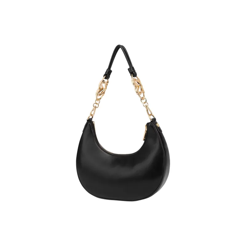 LOVE MOSCHINO Polyurethane Crescent Bag Shoulder Bag Women's Black-1