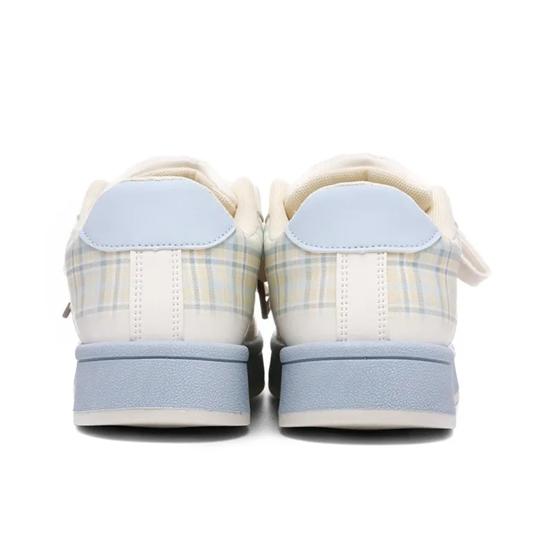 The New Age Family Low Top Skateboard Shoes Women's Yellow Blue-3