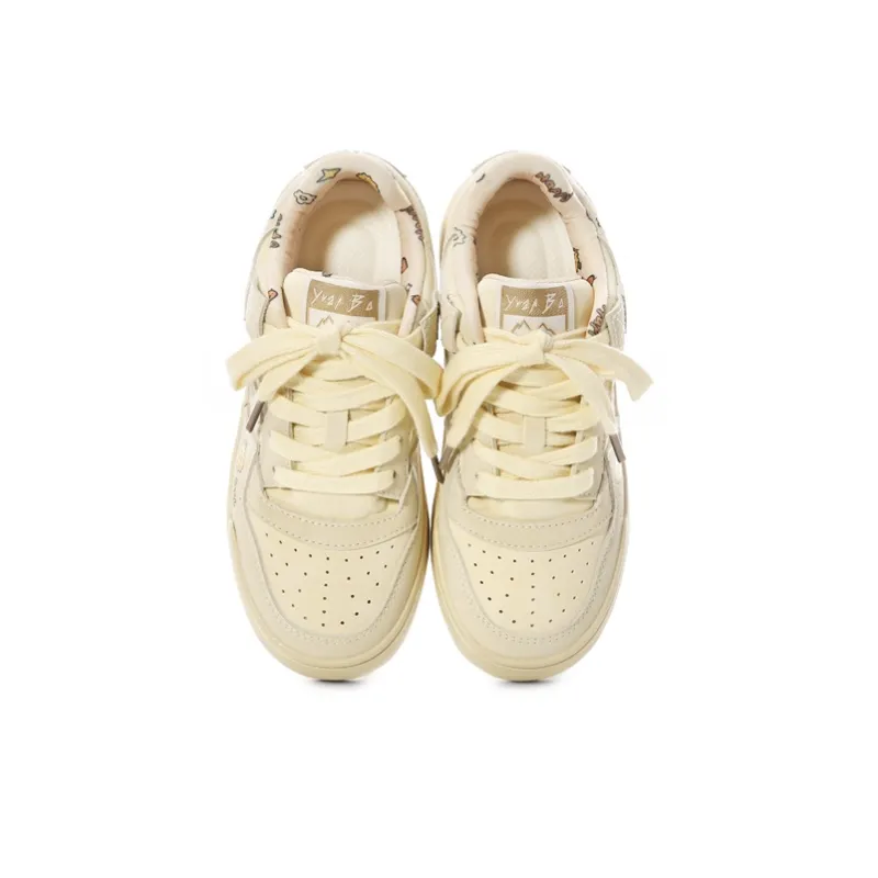 The New Age Family Low Top Skateboard Shoes Women's Yellow-2