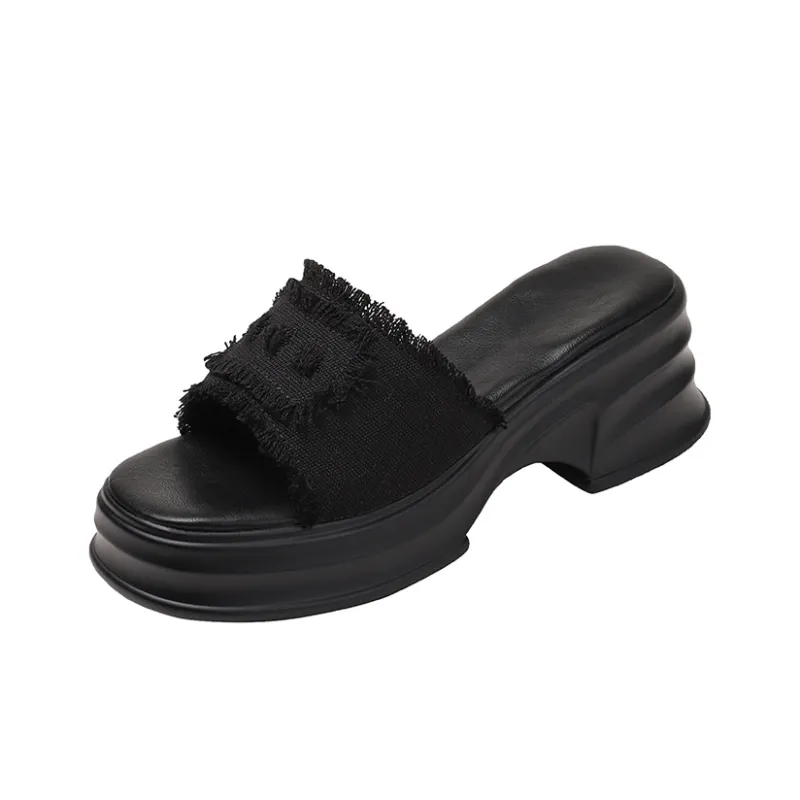 TATAYA Rubber Sole Abrasion Resistant Slide Slippers Women's-5
