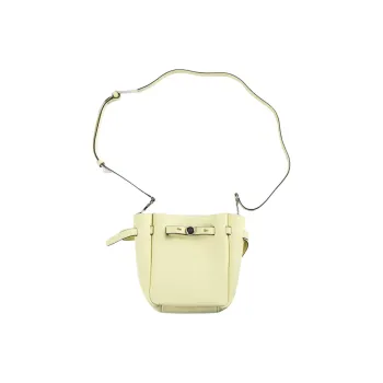 TORY BURCH Romy Cow Leather Shoulder Bag, Crossbody Bag Trumpets Women's Lemon