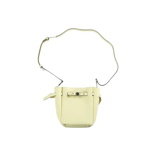 TORY BURCH Romy Cow Leather Shoulder Bag, Crossbody Bag Trumpets Women's Lemon