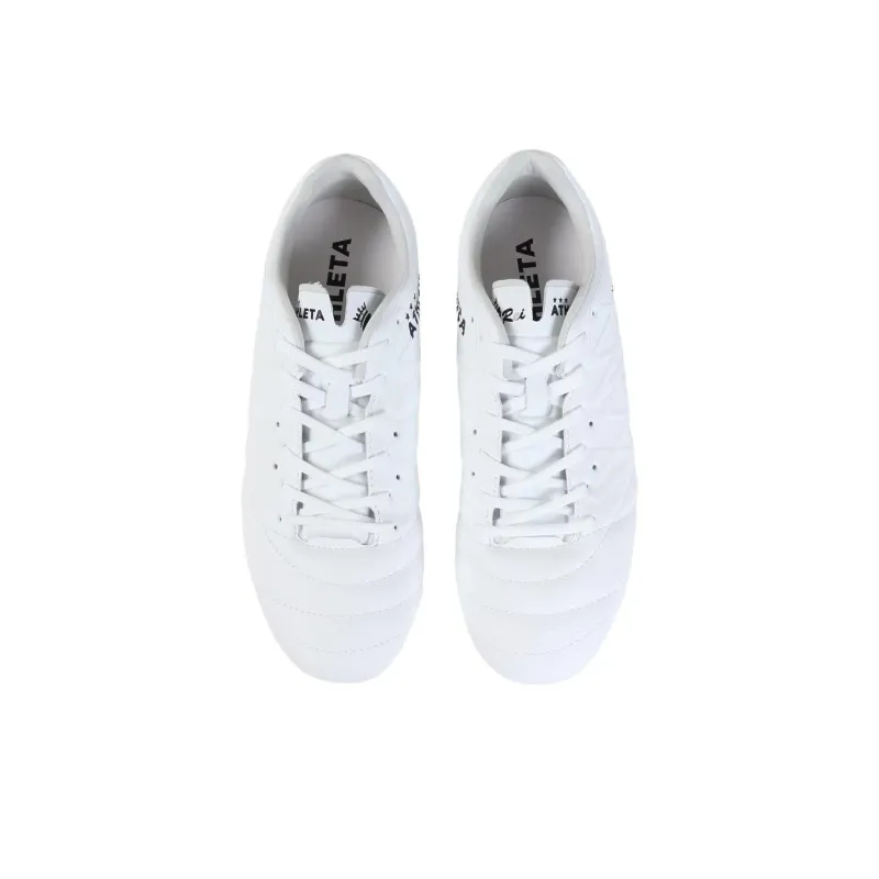 ATHLETA O REI Anti Slip Wear Resistant Soccer Shoes Men's White-4