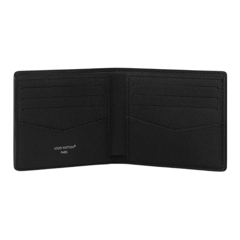 LOUIS VUITTON Slender Coated Canvas Wallet Men's Black-3
