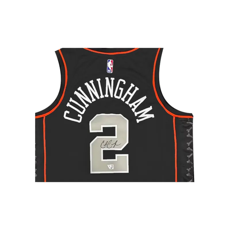 Three For CC Cunningham, Handwritten Signature Basketball Fan Supplies Outer Frame Approx. 78x98cm Black Unisex-3