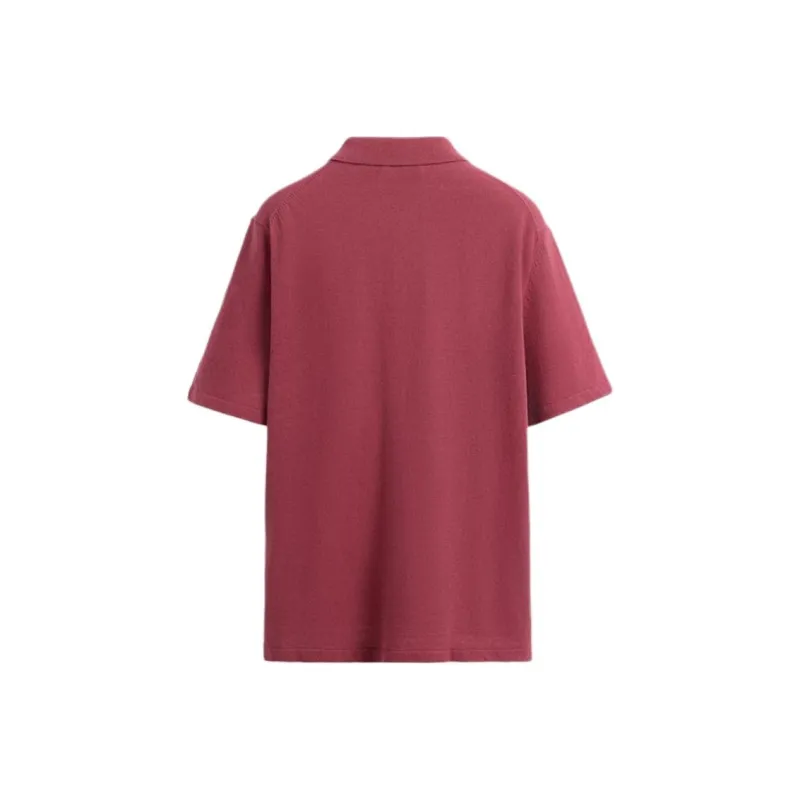 ZARA Polo Shirts Men Raspberry-1