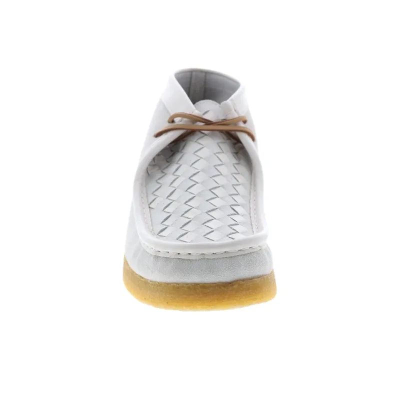 Clarks Wallabee Boot Ankle Boots Men's White-6