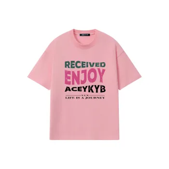 YK&YB T Shirts Unisex Light Pink