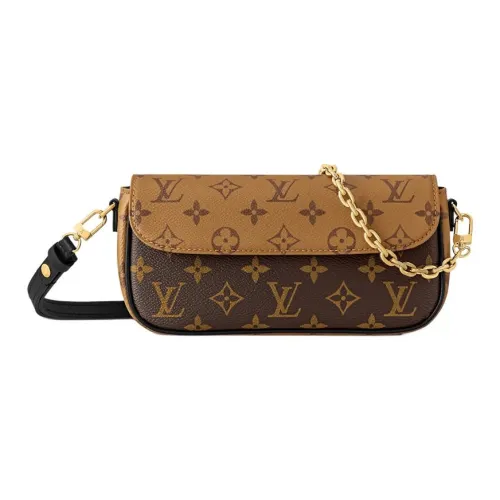 LOUIS VUITTON IVY Coated Canvas Handbag, Shoulder Bag Women's Brown